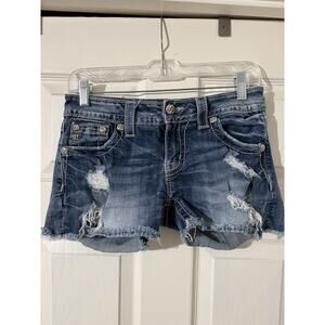 Miss Me Jeans Signature Shorts Women's Sz 27 Cut-Off Frayed